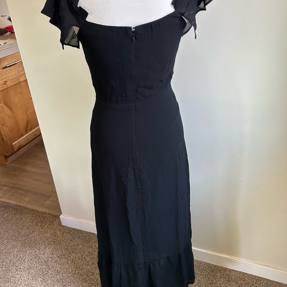 Reformation Butterfly Smooth Georgette Lined Black Dress 4 Wedding MINT $298 - Picture 13 of 14